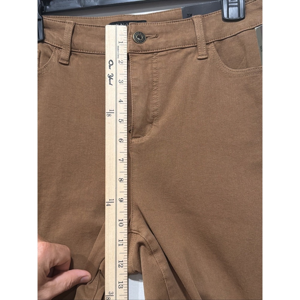 John Mark NWT Capri Woman's 6P Brown Button Up Pockets Stretch Cotton‎ Blend - Picture 7 of 11